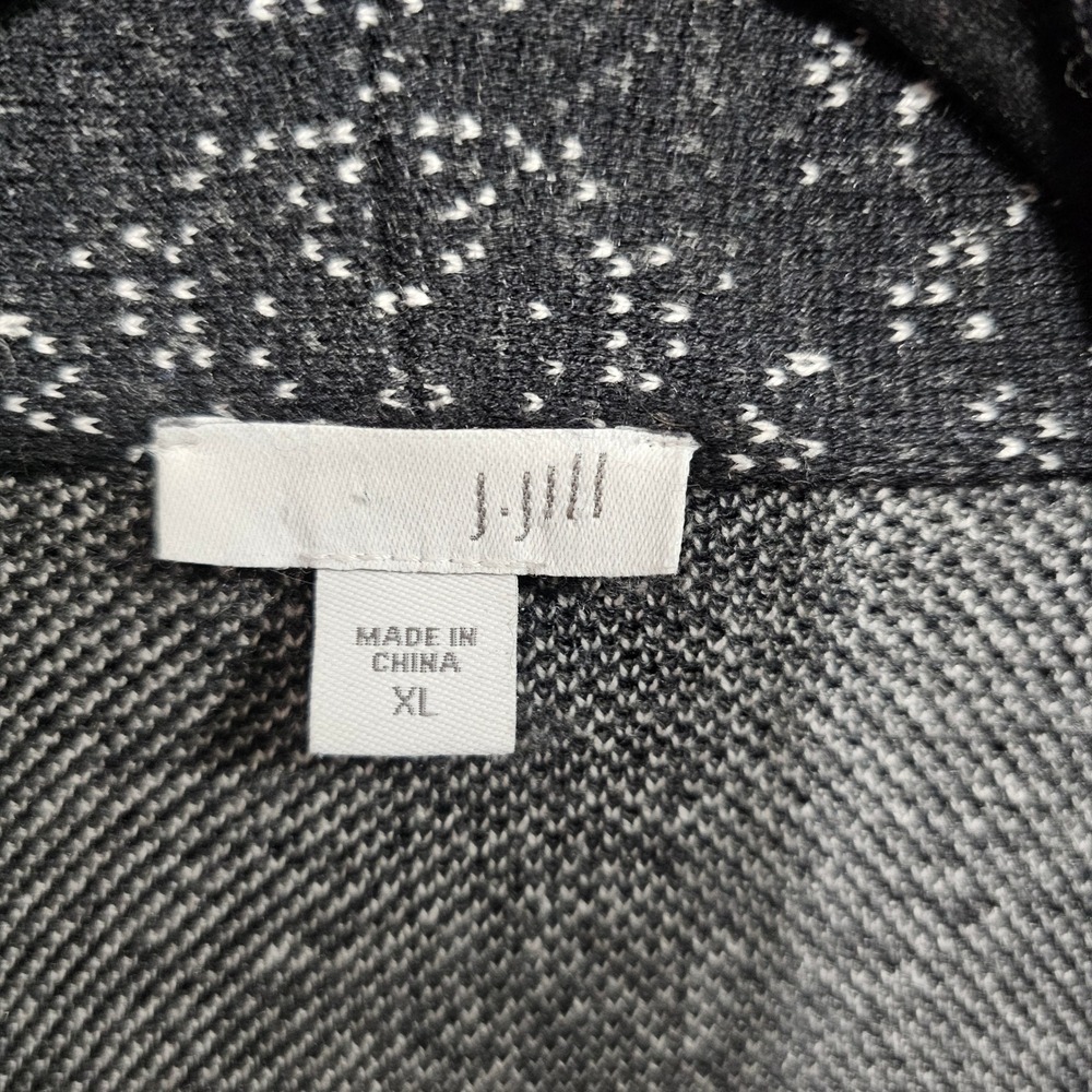 J. Jill Luxurious & Stylish Hudson Jacquard Topper Jacket Cardigan Duster Sz XL - Picture 7 of 9